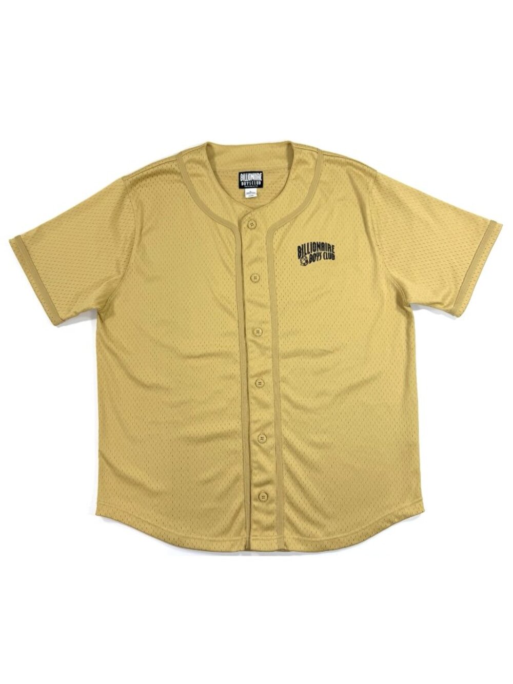 Billionaire Boys Club BB Cadet Baseball Jersey Size Large Mesh Shirt Yellow Rare